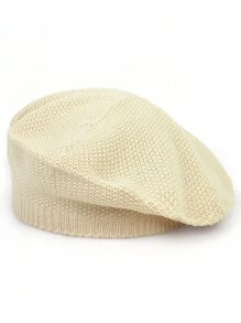 2pcs/1pc Women Casual Solid Color Knitted Beret Hat, Fashion & Versatile - Multicolor - View 21