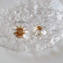 10/20 sztuk Akrylowe Przezroczyste Złote Tłoczenie Na Gorąco Grzyb Róża Kwiat Dekoracyjne Guziki Do Swetra Dzianinowego Płaszcza Szyte Ręcznie DIY Craft