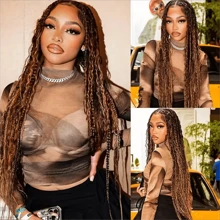 Human Braiding Hair 2 Bundles/Pack 100g Highlight 4/27 Curly Deep Wave Human Bulk Hair For Braiding No Weft 10A Brazilian Virgin Human Braiding Hair For Boho Braids (Highlight 4/27, 20 Inch) - Piano Color - View 5