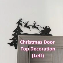 1 đồ trang trí trong nhà/ngoài trời hình ông già Noel theo phong cách Gothic, dễ lắp đặt, độc lập hoặc tự dán, dễ thương và kỳ quặc với không khí ngày lễ, quà tặng tốt nhất - màu đen - Xem 10