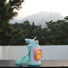 SHOTAY Children's Stainless Steel Bottle 24H Durable Insulation With Two Lids 550ml - Mint Green - View 6