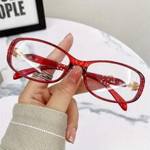 Fashion Reading Glasses Elegant Metal Unique Decorative Frame Exquisite Design Women's Computer Glasses+1.0-+4.0