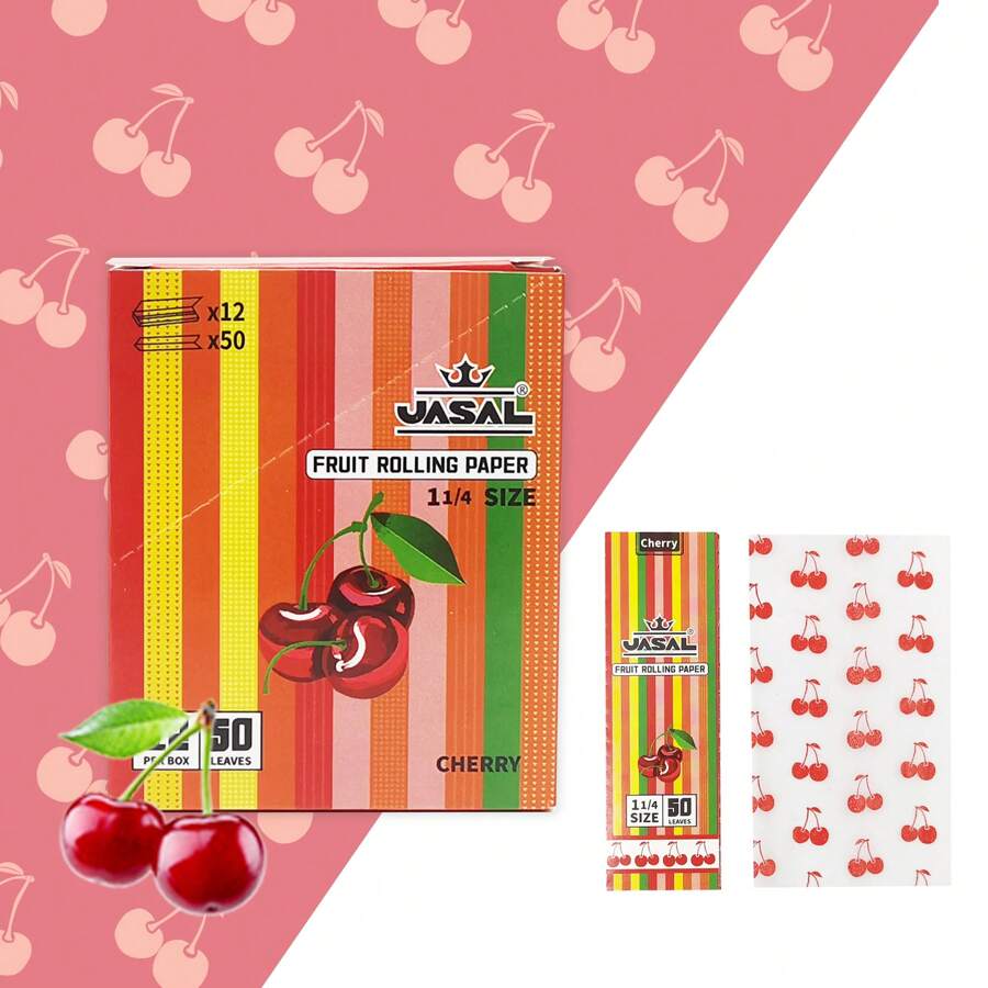 6 PCS (300 Sheets)Flavored Rolling Papers, Fruit Flavored Rolling
