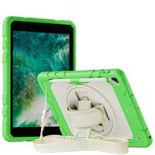 1 Ốp lưng tương thích với iPad Air4/5 Gen 10.9''/11'' thế hệ thứ 1/2/3/4, 10/9/8/7/6/5''/ 9.7'', Ốp lưng chống sốc có ngăn đựng bút chì [Dây đeo tay xoay 360°] & Chân đế, Ốp lưng tương thích với iPad Mini 6 Mini 7 8.3, iPad Air2/Pro/5/6 9.7, iPad 7/8/9 10.2 (Màu hồng) - Quả xanh và trắng - Xem 15