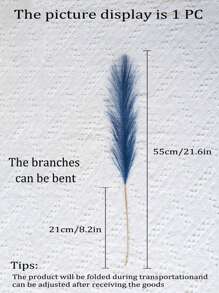 5/10/20 片装人造芦苇草，长 55 厘米/21.6 英寸，柔软耐用的涤纶材质，不褪色，抗压，可弯曲且可恢复原状，塑料人造植物，房间装饰，客厅装饰，卧室装饰