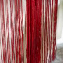 300X250CM 1 件装 拉线幕墙窗帘，窗户装饰，装饰窗帘。房间隔断，婚礼、咖啡厅、餐厅防蝇 - 酒紅色 - 查看 6