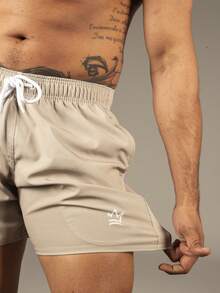 Kit 2 Men's Beach Shorts Tactel Lightweight Casual Training Daytime Soft Comfortable Summer Fashion - trắng - Xem 9