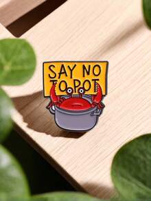 1件创意卡通螃蟹胸针，潮流个性的衣服、背包、帽子、百搭装饰徽章，适合送给朋友、同学的小礼物 - 彩色 - 查看 7