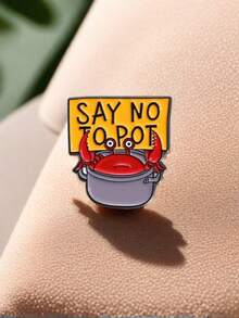 1件创意卡通螃蟹胸针，潮流个性的衣服、背包、帽子、百搭装饰徽章，适合送给朋友、同学的小礼物 - 彩色 - 查看 3