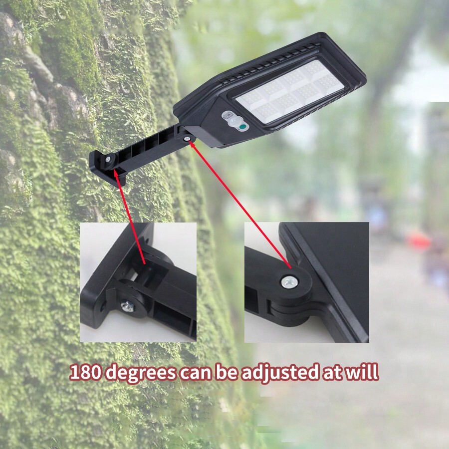 Led Outdoor Waterproof Solar Street Lamp Head Black Lamp Body Human