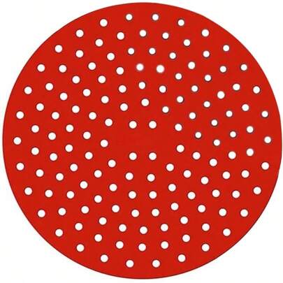 Tapete Silicone Fritadeira Air Fryer Universal Protetor Antiaderente 22 CM Redondo Preto