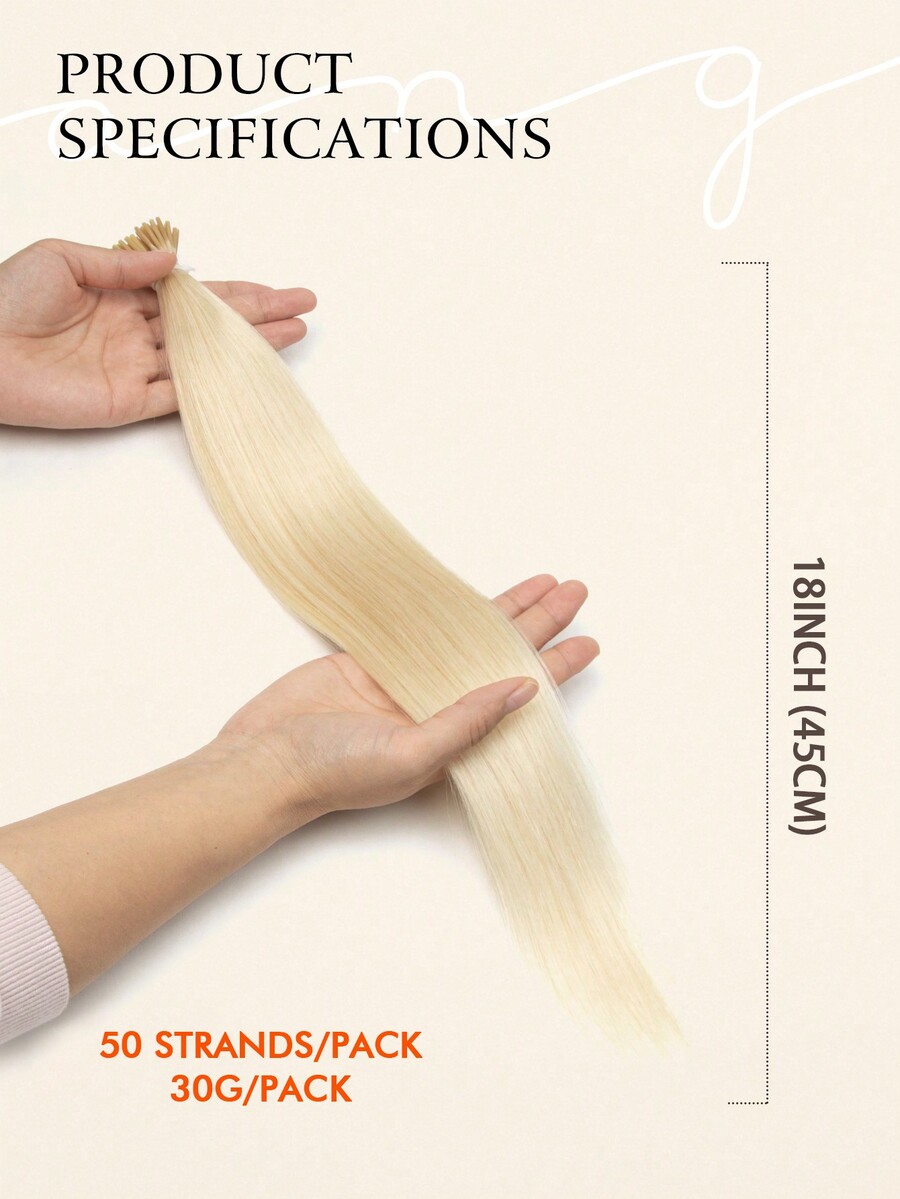 I Tip Hair Extensions Human Hair Extensions Color 60 Platinum Blonde 14