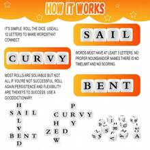 New Product: The Crossword Solitaire Game, Scrabble Letter Dice Word Game - Multicolor - View 5