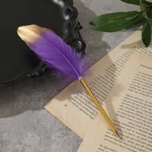 1PC Exquisite Feather Ballpoint Pen Unique Design Holiday Gift Office Stationery Creative Ballpoint Pen Signature Pen Back To School