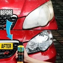 Fluido para restaurar faros de automóvil. Pasta de limpieza para eliminar la oxidación, amarilleamiento y arañazos de los faros. Líquido para pulir y reparar los faros