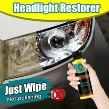 Fluido para restaurar faros de automóvil. Pasta de limpieza para eliminar la oxidación, amarilleamiento y arañazos de los faros. Líquido para pulir y reparar los faros
