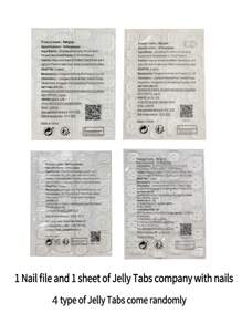 Bộ 24 dụng cụ làm móng tay hình elip ngắn thiết kế cầu vồng chuyển màu, móng tay giả, phù hợp cho phụ nữ và trẻ em gái - Nhiều màu - Xem 6