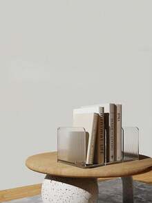 1 件透明桌面书架收纳架，加厚亚克力隔板架，学生学习用品书架 - 彩色 - 查看 2