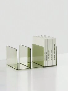 1 件透明桌面书架收纳架，加厚亚克力隔板架，学生学习用品书架 - 彩色 - 查看 8