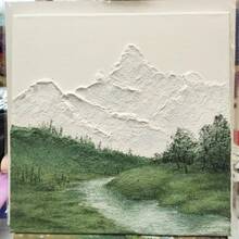 1 块绘画用帆布板 11.8x11.8 英寸，白色空白帆布板，已上漆，绘画艺术用品，业余画家 - 白色 - 查看 9