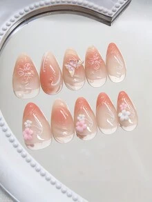 30 miếng dán trang trí móng tay hình bướm và hoa 3D - Nhiều màu - Xem 2