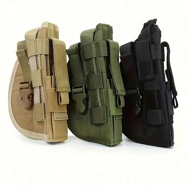 Tactical Molle Belt Gun Holster, Universal Adjustable Pistol Holsters With Mag Pouch Fits S&W M&P Shield M1911 17 26 42
