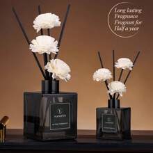 Decoration, Gift Suitable For Desk, Bedroom, Bathroom, Living Room Ornaments, Tabletop Decor Flameless Scented Candles, Gift For Tabletop Decor, Air Freshener 50ML - With 5 Fragrance Sticks, Used For Bathroom Deodorizing, Bedroom Fragrance, Home Decor, Glass Bottle, Rectangular, Featherless, Long-Lasting Fragrance Oil - Ideal For Eliminating Toilet Odor And Creating A Fresh Ambiance,Aromatherapy,House Freshener,Diffuser,Gift,Home Decor Gifts Birthday Graduation - 50毫升-1pcs - 查看 9