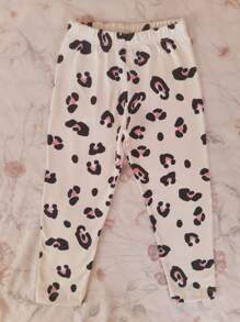 Calça legging infantil menina cotton algodão kit com 5 unidades sortidas - Multicolorido - Visão 5