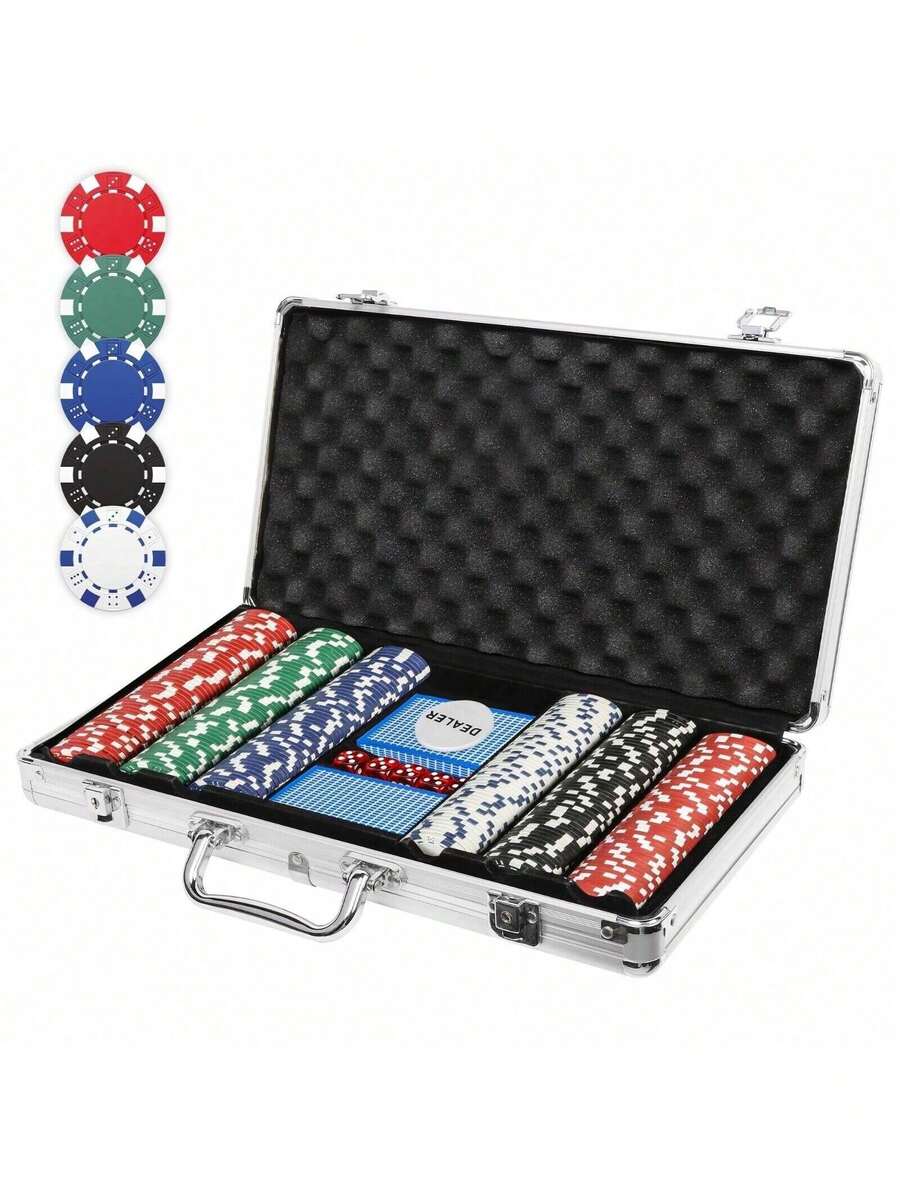DiClasse DICLASSE 300PC Poker Chip Set Texas Hold'em Card Game