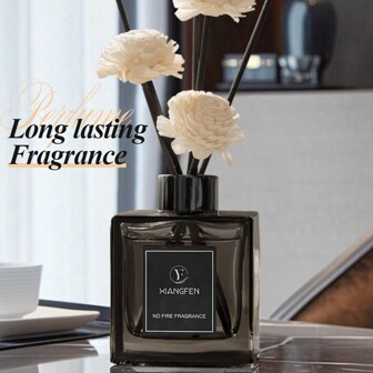 Decoration, Gift Suitable For Desk, Bedroom, Bathroom, Living Room Ornaments, Tabletop Decor Flameless Scented Candles, Gift For Tabletop Decor, Air Freshener 50ML - With 5 Fragrance Sticks, Used For Bathroom Deodorizing, Bedroom Fragrance, Home Decor, Glass Bottle, Rectangular, Featherless, Long-Lasting Fragrance Oil - Ideal For Eliminating Toilet Odor And Creating A Fresh Ambiance,Aromatherapy,House Freshener,Diffuser,Gift,Home Decor Gifts Birthday Graduation