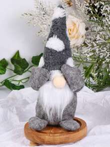1个带雪帽的装饰矮人摆件，生日家居装饰、圣诞节装饰、房间装饰、冬季圣诞节装饰、家居圣诞礼物、圣诞装饰 - 灰色 - 查看 8