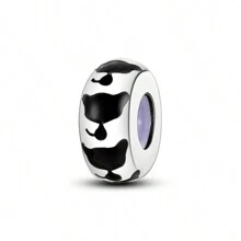 1 chiếc màu bạc đơn giản màu đen men Cubic Zirconia dễ thương hình dấu chân mèo cưng miếng đệm silicon chặn hạt quyến rũ phù hợp với vòng tay ban đầu mặt dây chuyền hạt để làm đồ trang sức tự làm cho phụ nữ cô gái quà tặng trang sức hàng ngày - Bạc - Xem 14