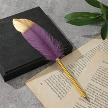 1PC Exquisite Feather Ballpoint Pen Unique Design Holiday Gift Office Stationery Creative Ballpoint Pen Signature Pen Back To School