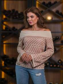 Rayon Flair Sleeve Blouse - Màu hồng gỉ - Xem 2