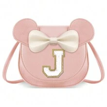 Girls' Wallet, Toddler Wallet, Letter S Crossbody Bag, Cute Birthday Gift For Daughter, Granddaughter, Niece, Sister, Stepdaughter, Personalized Letter Wallet, Unique Design, Suitable For Daily And Party Use - Small-pink - View 19