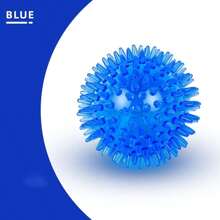 Juguete de perro con chillido de TPR, pelota con chillido de alta elasticidad, pelota con punta blanda, pelota limpiadora dental flotante y resistente al masticado para perros