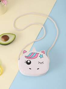 1pc Kids Cute Cartoon Fashionable Shoulder Crossbody Bag, Unisex Toddler Mini Messenger Bag