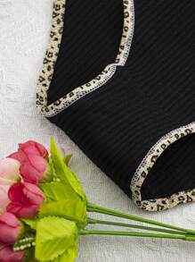 5pcs Women Leopard Print Trim Sexy Comfy Bikini Underwear - Multicolor - View 7