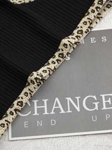 5pcs Women Leopard Print Trim Sexy Comfy Bikini Underwear - Multicolor - View 9