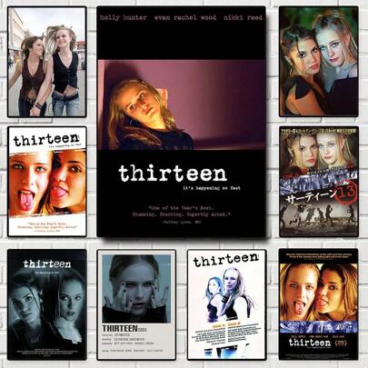 1/9pcs Set Thirteen Movie Film Art Wall Prints Poster,Classic Girl Art Paintings,Photo Paper Aesthetic Prints,Artwork Wall Painting For Bedroom Office Dorm Room Bathroom Club Cafe Bar Cinema Playroom Home Wall Decoration, No Frames,Wall Art,Canvas Gifts Birthday Graduation
