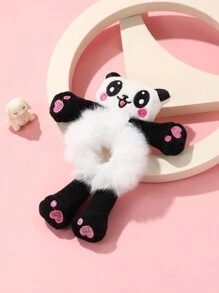 1 pieza/Set Coleteros de pelo esponjoso para niños, accesorios para el cabello de peluche para otoño/invierno