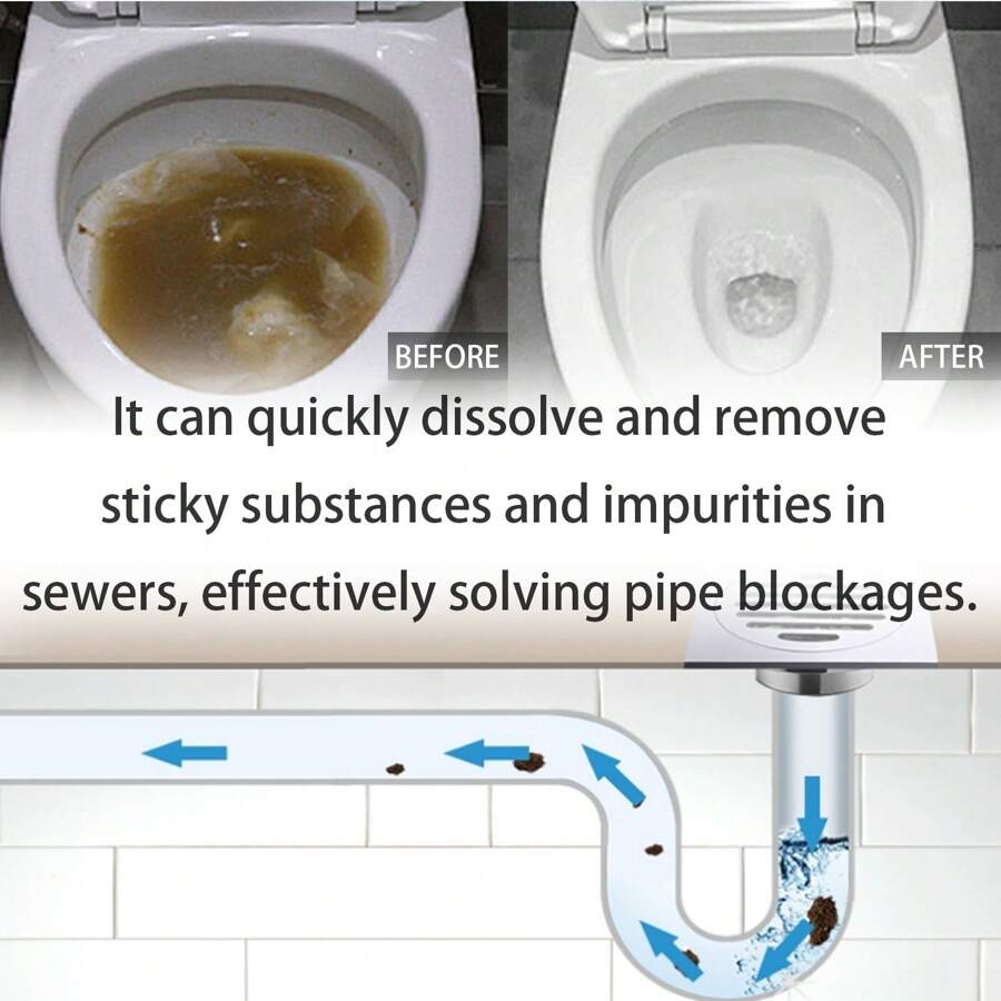 Pipe Dredging Agent Dissolves Sewage Pipe Grease Kitchen Toilet Toilet