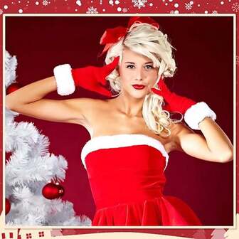 1 par de luvas de desempenho de etiqueta de festa de Natal: luvas curtas de veludo vermelho - luvas de Papai Noel, luvas de festa de Natal, acessórios de pelúcia de Natal - luvas curtas de veludo dourado com boca de pele branca, conjunto de 1 par (2 peças/vermelho)