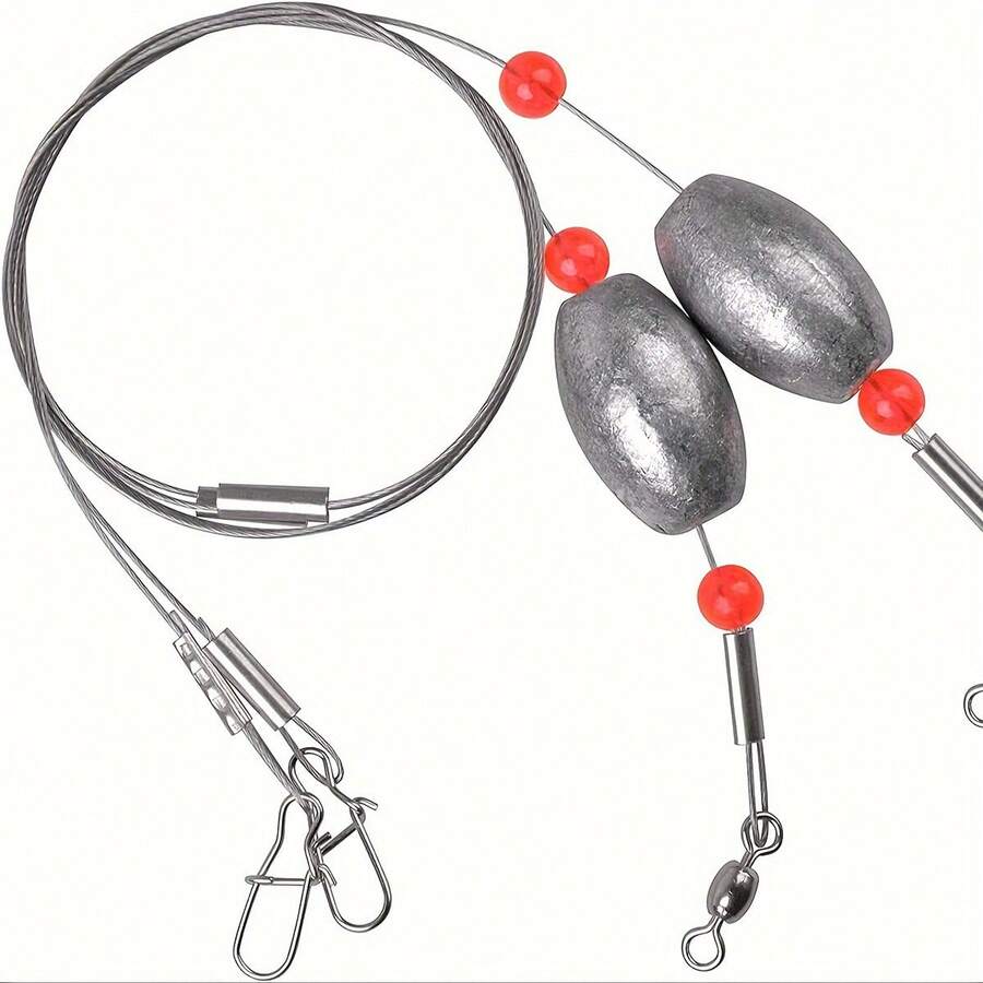 Fishing Egg Sinker Rigs, Saltwater Flounder Rigs Fishing Wire Leader