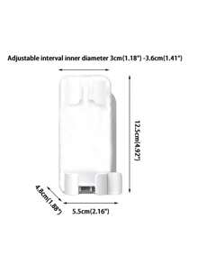 1 Stück Wandhalterung zum Organisieren von Haarstyling-Werkzeugen, ohne Bohren, geeignet für Lockenstab, Glätteisen, Badezimmer Aufbewahrung - Weiss - Übersicht 8