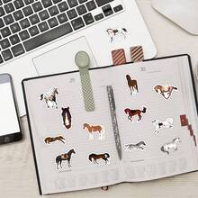 60 件马贴纸，骑马贴纸套装，适用于水瓶、笔记本电脑、汽车、行李箱、马礼物，适合女孩、女士和儿童 - 彩色 - 查看 8