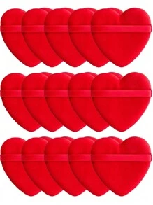 24pcs/15pcs/8pcs/3pcs Flocked Heart Makeup Sponge, Soft Fluffy Texture, Suitable For Face & Body Powder Puff, Mixed Makeup Beauty Tools,Makeup,Cheap,Room Decor,Vanity,Travel,Bedroom,Makeup Accessories,Puff,Makeup Blender,Powder Puff,Makeup Sponge,Cheap,Stocking Stuffers,Makeup,Makeup Tools,Cheap Stuff,Gifts,Gifts For Women,Christmas Gifts - Red - View 7