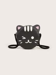 1pc Kids Cute Cartoon Fashionable Shoulder Crossbody Bag, Unisex Toddler Mini Messenger Bag