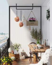 VASAGLE Fixed Clothes Drying Racks - Zwarte Juego de 2 - Bekijken 3