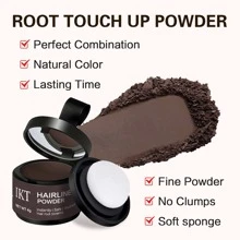 ikt Polvo para el cabello - Cobertura instantánea, efecto de maquillaje natural - Adecuado para cabello ralo y retoque de raíces - Incluye aplicador de esponja, portátil - Multicolor - Ver 8